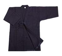 Rubruan Kendo Kenjutsu Vêtements d'extérieur pour sports de combat - Uniforme japonaise traditionnelle de combat à l'épée Costume Karaté Ninja Aïkido Training Keikogi Veste pour homme et femme, bleu,