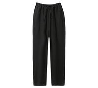 Rubruan Pantalon d'entraînement pour arts martiaux - Arts martiaux chinois Kung Fu Bohème Hippie Knickerbocker Yoga Ballon Aladdin Pantalon d'entraînement ample pour hommes et femmes - Coton et lin,