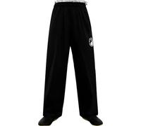 Rubruan Pantalon d'entraînement pour arts martiaux - Chinois, arts martiaux, Chenjiagou Tai Chi Kung Fu Qigong Shaolin - Jambes larges - Uniforme gracieuse pour homme et femme, Noir , XXL