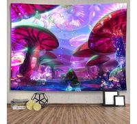 Rubruan Tapisserie murale réactive aux UV - Impression numérique 3D - Couleurs riches - Décoration pour salon, chambre à coucher, fête, vacances