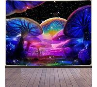 Rubruan Tapisserie murale réactive aux UV - Impression numérique 3D - Couleurs riches - Décoration pour salon, chambre à coucher, fête, vacances