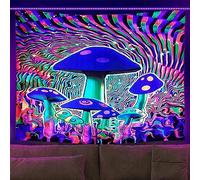 Rubruan Tapisserie murale réactive aux UV - Impression numérique 3D - Couleurs riches - Décoration pour salon, chambre à coucher, fête, vacances