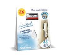 Rubson - Absorbeur d’humidité Minifresh parfum neutre (2 sachets de 50 g) - Adapté pour dressing, penderie, tiroir et placard - Efficace jusqu'à 6 semaines
