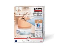 Rubson | Absorbeur d'Humidité Aero 360° Couleur Pêche (1 appareil + 1 recharge de 450 g) - Absorbeur anti-humidité pour pièce jusqu'à 20 m² - Déshumidificateur d'air anti-odeur et anti-moisissure