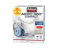 Rubson AERO 360° Absorbeur d'humidité Compact (1 appareil + 1 recharge de 450 g) - Déshumidificateur anti-odeur - Absorbeur anti-humidité & condensation