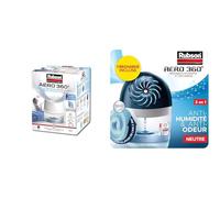 Rubson AERO 360° Absorbeur d’Humidité Salle de Bain (1 Appareil + 1 Recharge 450 g) & Déshumidificateur d’Air Efficace pour Pièces jusqu’à 20 m²