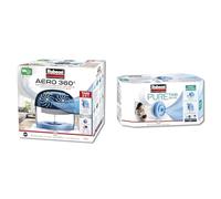 Rubson AERO 360° Absorbeur d'humidité pour pièces de 40 m², déshumidificateur d'air anti odeurs & Rubson Recharges Pure Tab pour absorbeur d'humidité AERO 360° (4 x 450 g) - Recharges neutres