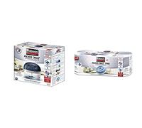 Rubson AERO 360º Déshumidificateur d'Air pour la Maison, Absorbeur d'Humidité et Anti Odeurs pour Pièces de 40 m², avec un Lot de 6 Recharges Neutres Ultra-Absorbantes de 450 g
