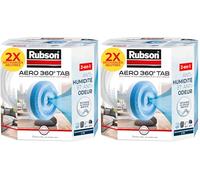 Rubson AERO 360° Recharges en tabs neutres pour absorbeur d'humidité, recharges pour déshumidificateurs AERO 360° ultra absorbantes et anti odeurs, 2 x 450 g (Lot de 2)