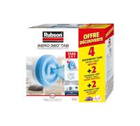 Rubson AERO 360° TAB, 8 recharges 450 gr en tabs pour absorbeur d'humidité, ultra absorbantes et anti odeurs recharges pour déshumidificateurs AERO 360°, 4 neutres + 2 lavande + 2 fleurs sauvages
