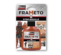 Rubson Frameto Stop-Rouille, Traitement antirouille pour intérieur et extérieur, Convertisseur de rouille à effet immédiat, peut être peint, coloris noir, 90 ml