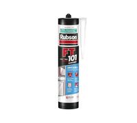 Rubson FT 101 Sanitaire Blanc, Mastic polymère haute qualité pour étanchéité et collage, Mastic étanche anti-moisissure intérieur/extérieur, multi-matériaux, cartouche 280ml