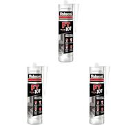 Rubson FT 101 Ton Pierre, Mastic polymère de haute qualité pour joints, fissures, collages, Mastic étanche pour intérieur & extérieur, Mastic multi-matériaux, cartouche 280 ml (Lot de 3)