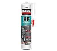 RUBSON HP Mastic Vitrier à base de silicone acétique, certifié SNJF, Coloris Blanc, Cartouche 300ml