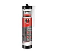 Rubson Mastic colle silicone haute température 260°C 946440 Rouge, Cartouche 300 ml