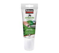 Rubson Je Jointe & Colle Mastic Transparent 150 ml, mastic étanche en tube prêt à l'emploi, mastic polymère pour collage, réparation, et rebouchage en extérieur