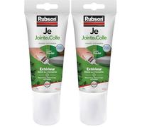 Rubson Je Jointe & Colle Mastic Transparent 150 ml, mastic étanche en tube prêt à l'emploi, mastic polymère pour collage, réparation, et rebouchage en extérieur (Lot de 2)