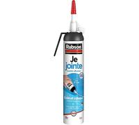 Rubson Je Jointe Mastic Transparent 200 ml, mastic étanche anti-moisissure en aérosol prêt à l'emploi, mastic silicone durable pour joints sanitaires spécial Bain et Cuisine