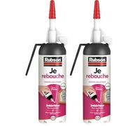 Rubson Je Rebouche Mastic Blanc 100 ml, mastic étanche en aérosol prêt à l'emploi, mastic acrylique pour murs, fenêtres, plinthes et fissures en intérieur (Lot de 2)