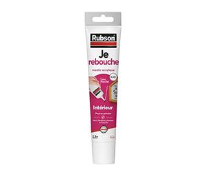 Rubson Je Rebouche Mastic Blanc 50 ml, mastic étanche en tube prêt à l'emploi, mastic acrylique pour murs, fenêtres, plinthes et fissures en intérieur