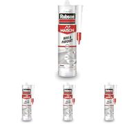 Rubson Maison, Mastic Bois et Parquet Couleur Blanc, Mastic Acrylique pour Tous Supports Bois et Maçonnerie, Joints pour Intérieur et Extérieur, 280 ML (Lot de 4)