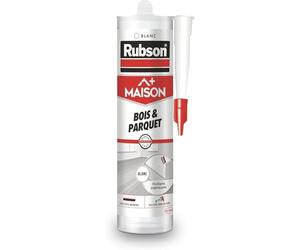 Rubson Maison, Mastic Bois et Parquet Couleur Blanc, Mastic Acrylique pour Tous Supports Bois et Maçonnerie, Joints pour Intérieur et Extérieur, 280 ML