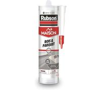 Rubson Maison Mastic acrylique Bois et Parquet – pour bois et maçonnerie – Gris clair 280 ml