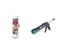 Rubson Maison Mastic Façade Effet Crépi, mastic acrylique pour joint, 280 ml & wolfcraft 4352000 Pistolet à Cartouche Mécanique MG 200 ERGO - 310 ml - Stop Goutte Automatique