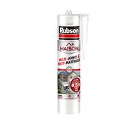 Rubson - Mastic multi-matériaux multi-joints, silicone neutre étanche sans odeur - 280 ml blanc