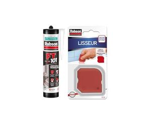 Rubson | Mastic FT 101 Blanc (cartouche de 280 ml) - Mastic polymère pour joints, fissures & Lisseur, outil pour lisser tous les types de joints - adapté à toutes les formules de mastic