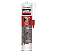 Rubson Mastic colle silicone haute température 260°C 946440 Rouge, Cartouche 300 ml