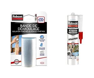 Rubson mastic Isolation Portes & fenêtres, joint silicone pour isolation thermique et isolation phonique +Rubson bande de démoulage pour isolation des fenêtres