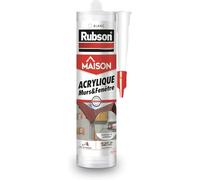 Rubson - Mastic acrylique Murs & Fenêtres - Blanc - Intérieur/extérieur - Cartouche 280 ml