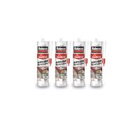 Rubson - Mastic Maison Acrylique Murs et Fenêtres (cartouche de 280 ml) - Mastic acrylique blanc pour intérieur et extérieur - Comble fissure, joint porte et fenêtre (Lot de 4)