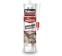 Rubson Mastic Maison Acrylique Murs & Fenêtres, mastic acrylique couleur acajou pour intérieur & extérieur, comble fissure, joint porte et fenêtre, 280 ml