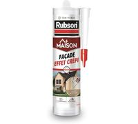 Rubson - Mastic Maison Façade Effet Crépi (cartouche de 280 ml) - Mastic acrylique pour joint, raccordement et rebouchage de fissures sur crépi - Aspect granuleux et ton pierre