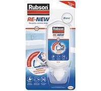 Rubson RE-NEW Blanc (1 x 80ml), mastic sanitaire blanc à base de silicone, s'applique sur le joint déjà existant, mastic étanche & anti-moisissures
