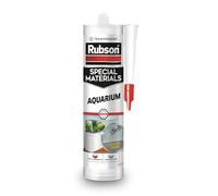 RUBSON Mastic Special Materials Aquarium -Etanchéité, montage, collage, réparation d'éléments en verre- Transparent- Cartouche 280ml