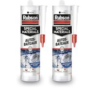 Rubson Mastic Special Materials Autos-Bateaux (280 ml), mastic silicone noir pour collages et réparations, mastic étanche pour nombreux matériaux, résiste à l'eau de mer (Lot de 2)
