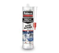Rubson Mastic Special Materials Autos-Bateaux, mastic Transparent à base de silicone pour collages et réparations, mastic étanche pour nombreux matériaux, 280 ml