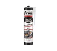 Rubson | Mastic Special Materials Hautes Températures Noir (cartouche de 280 ml) - Mastic intérieur résistant à 1200°C - Réparation et étanchéité des cheminées, chaudières, fours, barbecue, etc