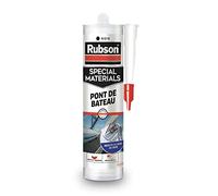 Rubson | Mastic Special Materials Pont de Bateau (cartouche de 280 ml) - Mastic noir monocomposant hybride flextec - Résistant à l'eau de mer, aux UV et aux intempéries