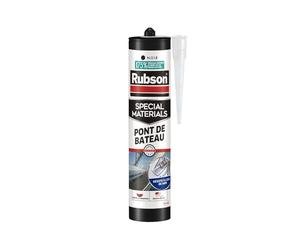 Rubson | Mastic Special Materials Pont de Bateau (cartouche de 280 ml) - Mastic noir monocomposant hybride flextec - Résistant à l'eau de mer, aux UV et aux intempéries
