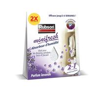 Rubson Absorbeur d'humidité Minifresh Parfum Lavande 2 sachets 50 g – jusqu'à 6 semaines
