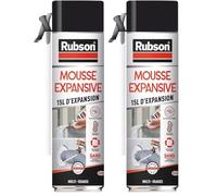 Rubson - Mousse Expansive Multi-Usages (aérosol de 345 ml) Blanche - Mousse polyuréthane pour isolation, calage et rebouchage - 15 litres d'expansion