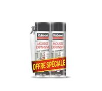 Rubson Mousse expansive multi-usages - Lot de 2 aérosols 345 ml blanc