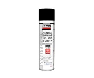Rubson Mousse Expansive White Teq, Isolation, Aérosol 500ml, Blanc | Mousse d'isolation auto-expansive, +20% Isolation Thermique, +50% Isolation Phonique, Expansion 30L, Résiste -40°C à +100°C