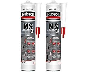 RUBSON MS3, Mastic polymère pour couverture/zinguerie, pour étanchéité et collage en extérieur, Gris Zinc, Cartouche 280 ml (Lot de 2)