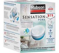 Rubson | Recharges Universelles Absorbeur d'Humidité Sensation Pure Parfum Neutre (2 x 300 g) - Recharges 3 en 1 anti-humidité, anti-odeur et sensation de fraîcheur