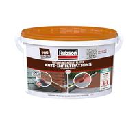 Rubson Revêtement Anti-Infiltrations Stop fuite Rouge 1 kg, pour réparation & étanchéité de toitures inclinées & plates, Résine silicone imperméablem & anti-fissures, Terre Cuite
